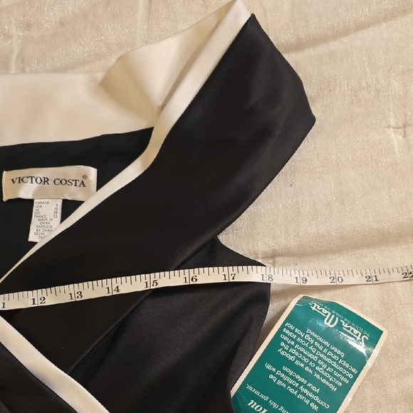 Victor Costa Black and White Jewel Midi Dress - Picture 14 of 16